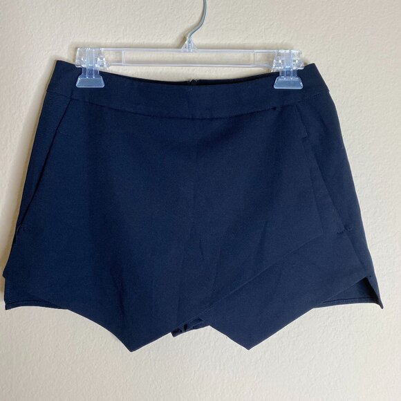 aqua asymmetrical skort shorts - Picture 1 of 4